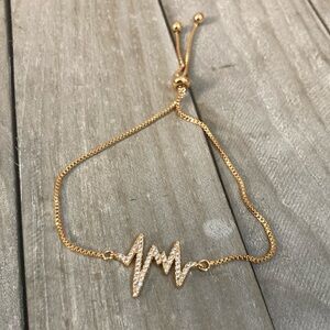Gold Heartbeat Bracelet
